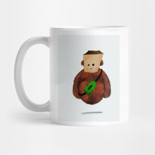 Papi Bear with a green sling bag Mug